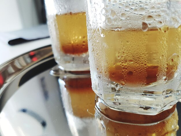 Cold beer glasses