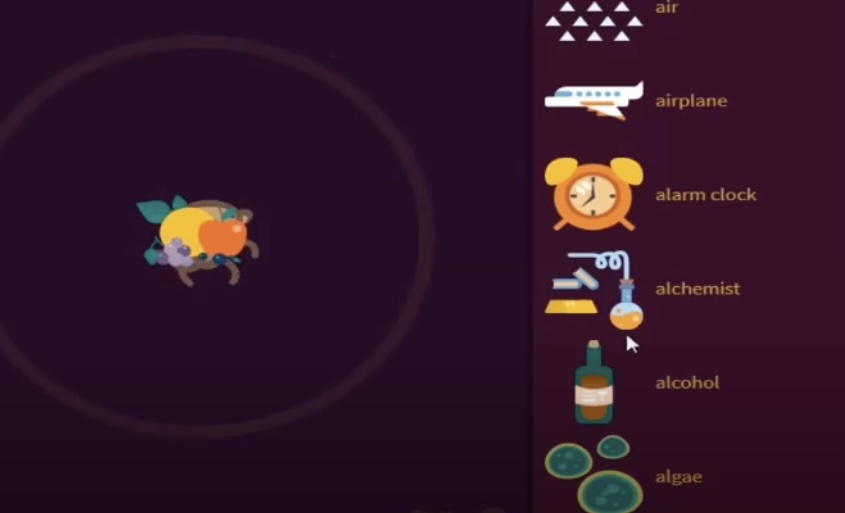 Screenshot of a game Little Alchemy 2
